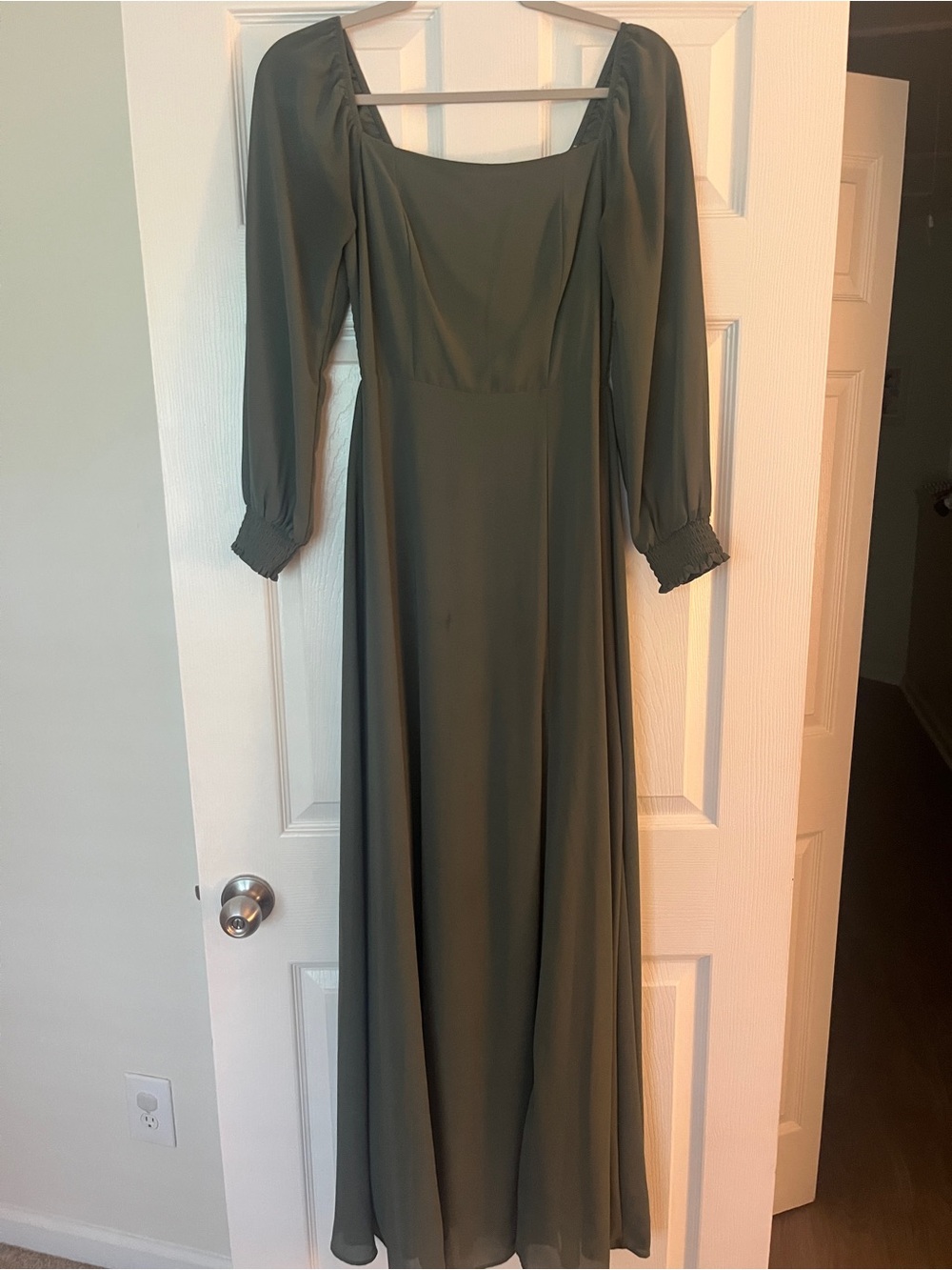 Baltic Born Olive Green Long Sleeve Maxi Dress Size Small